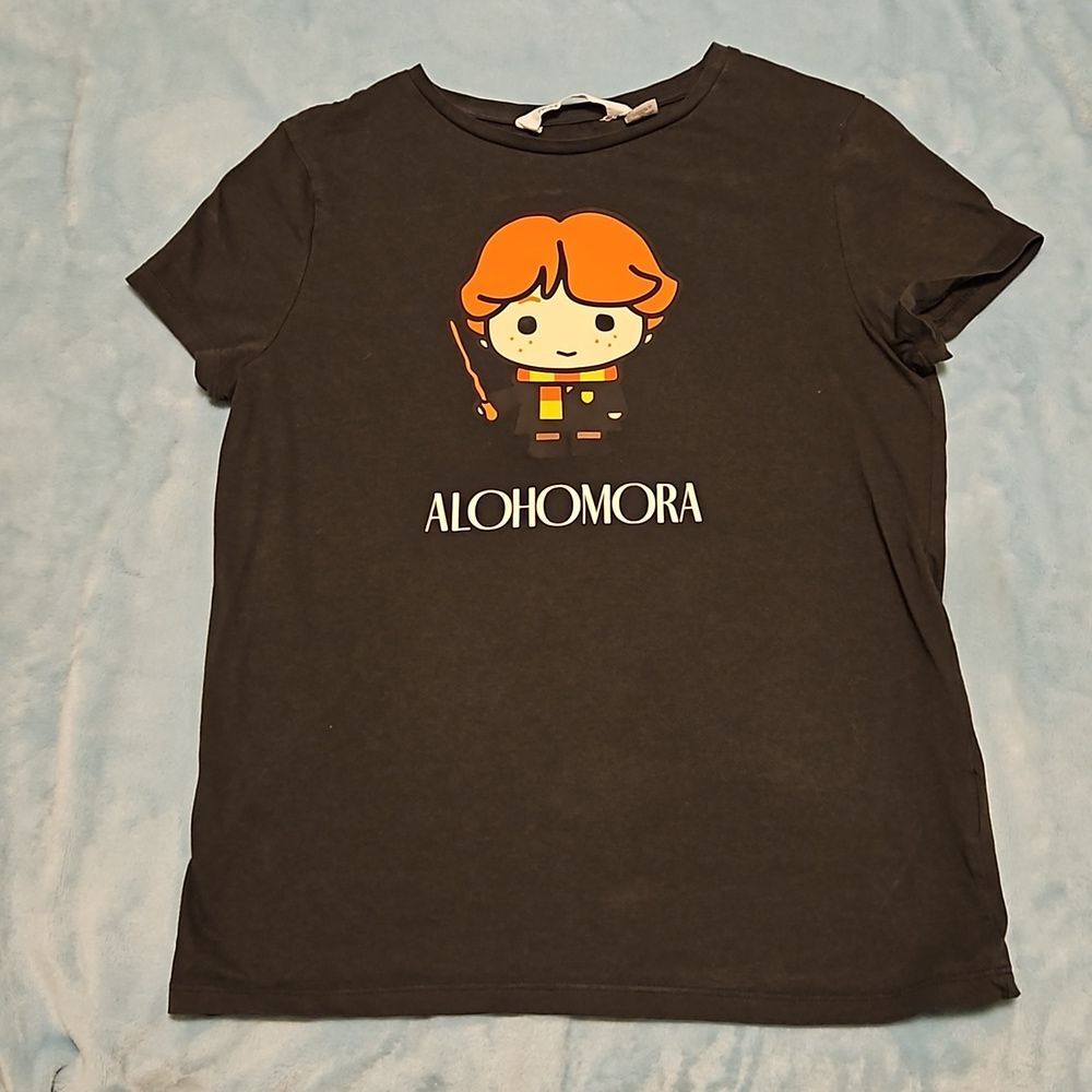 H&M Harry Potter Ron Weasley Black s/s Tshirt size Juniors 16-18